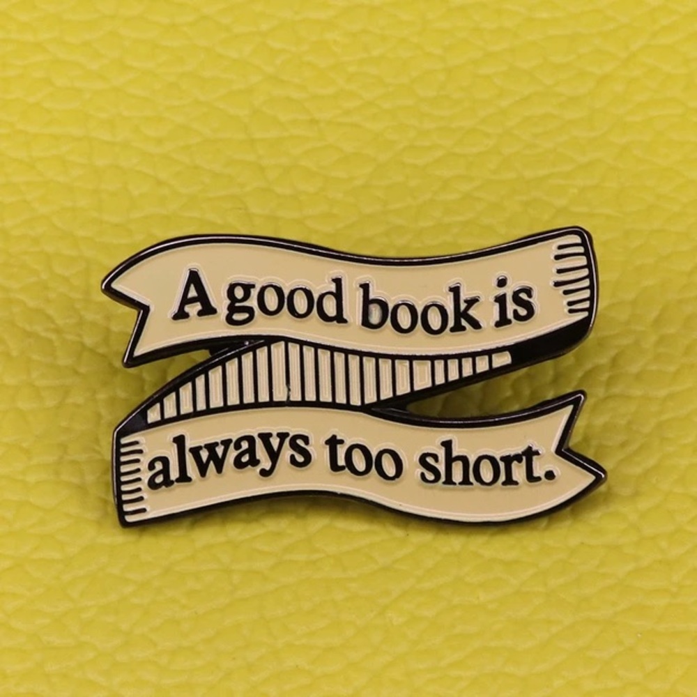 A Good Book Enamel Pin